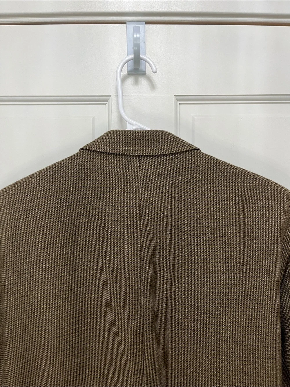 Vintage Chaps Brown Textured Tweed Wool Two-Button Sport Coat - Size 44R